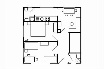 Der Grundriss der Wohnung